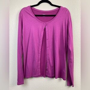 Patagonia Organic Cotton Tencel Lightweight Button Long Sleeve Cardigan sz Large